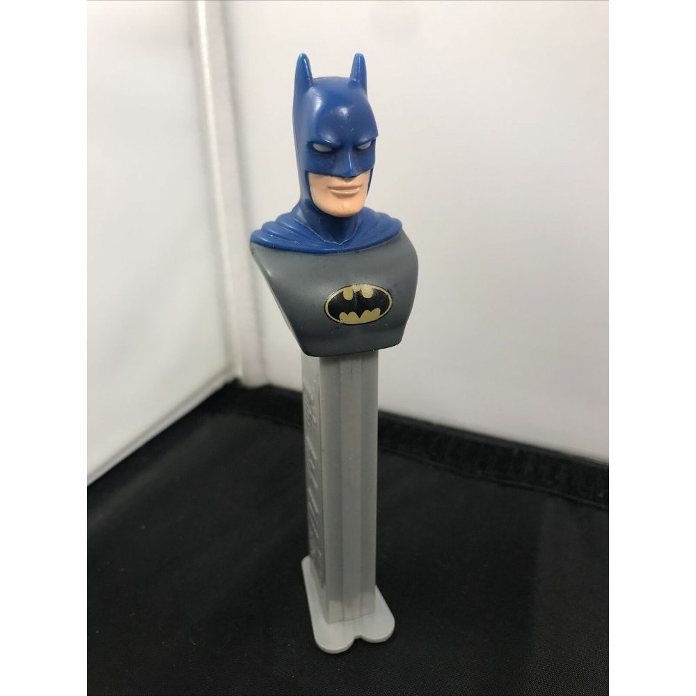DC Comics Batman PEZ Candy Dispenser Blue And Gray Chest Batman Logo